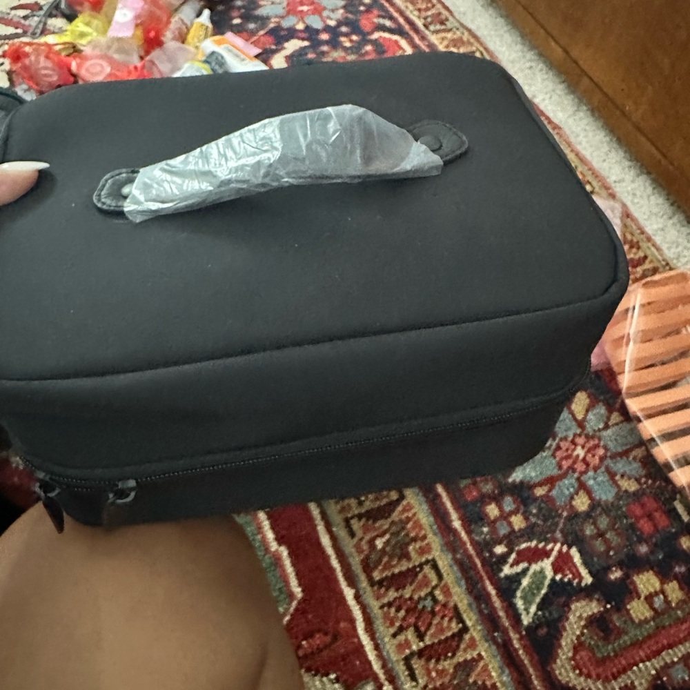 BEIS Black Hanging Travel Makeup Bag